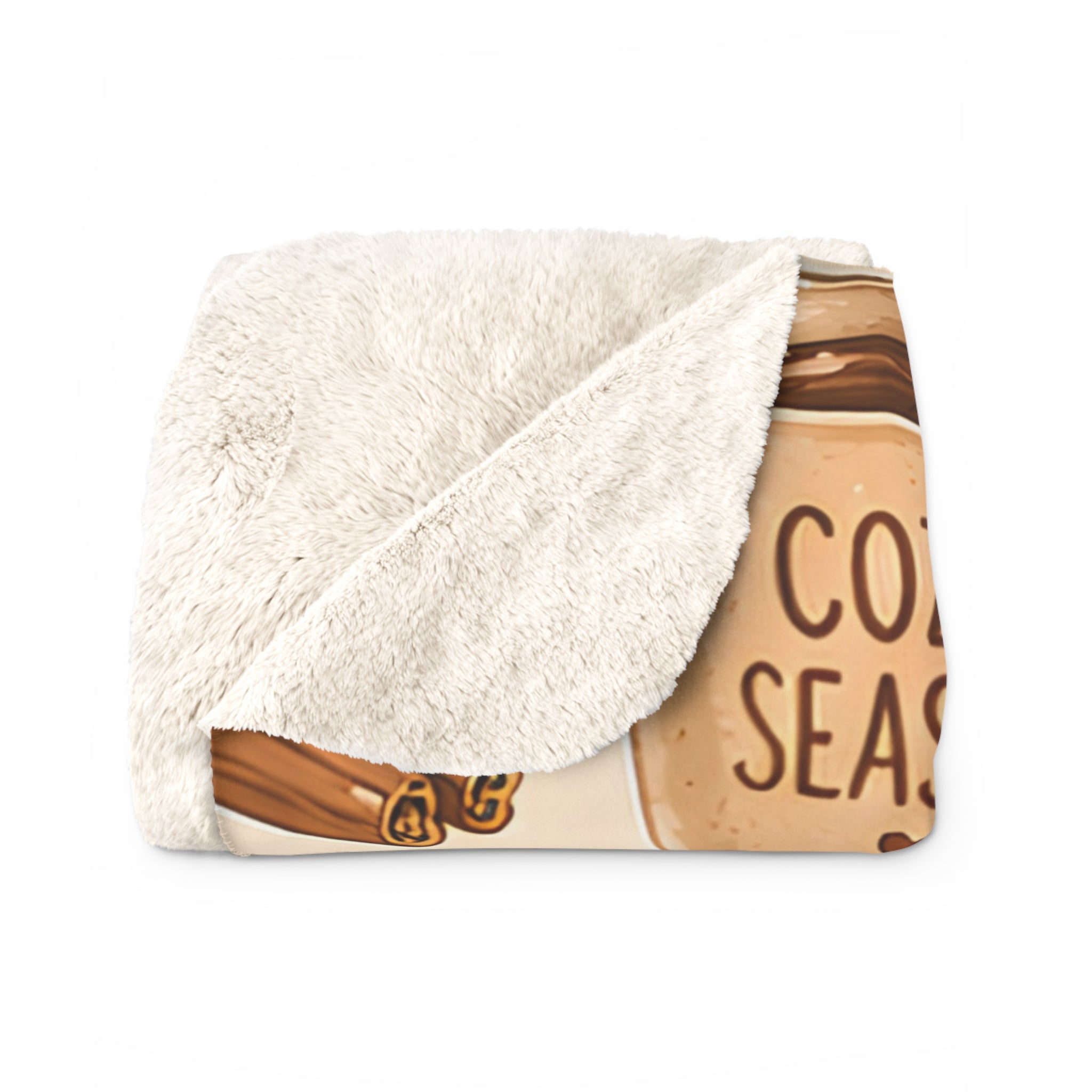 Pumpkin Spice Cozy Season Sherpa Blanket