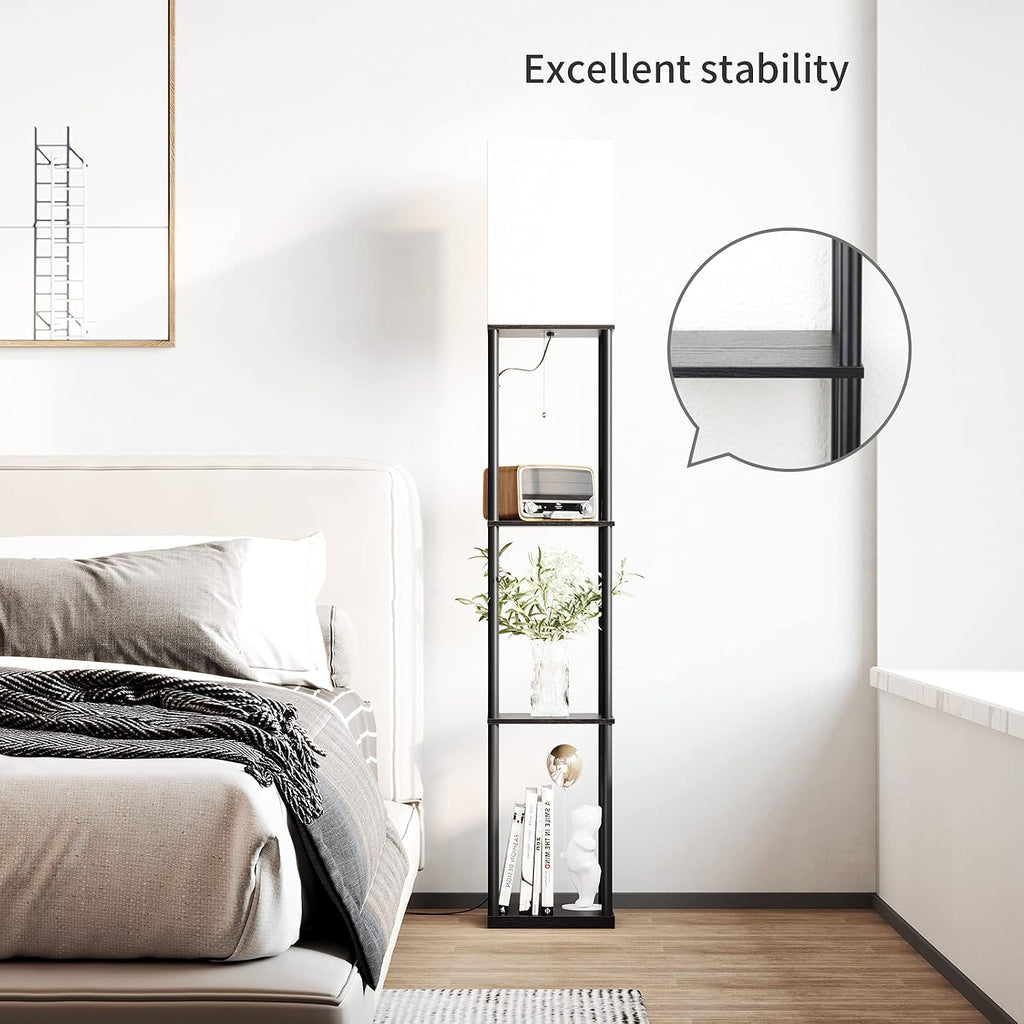 Modern Floor Lamp with Shelves