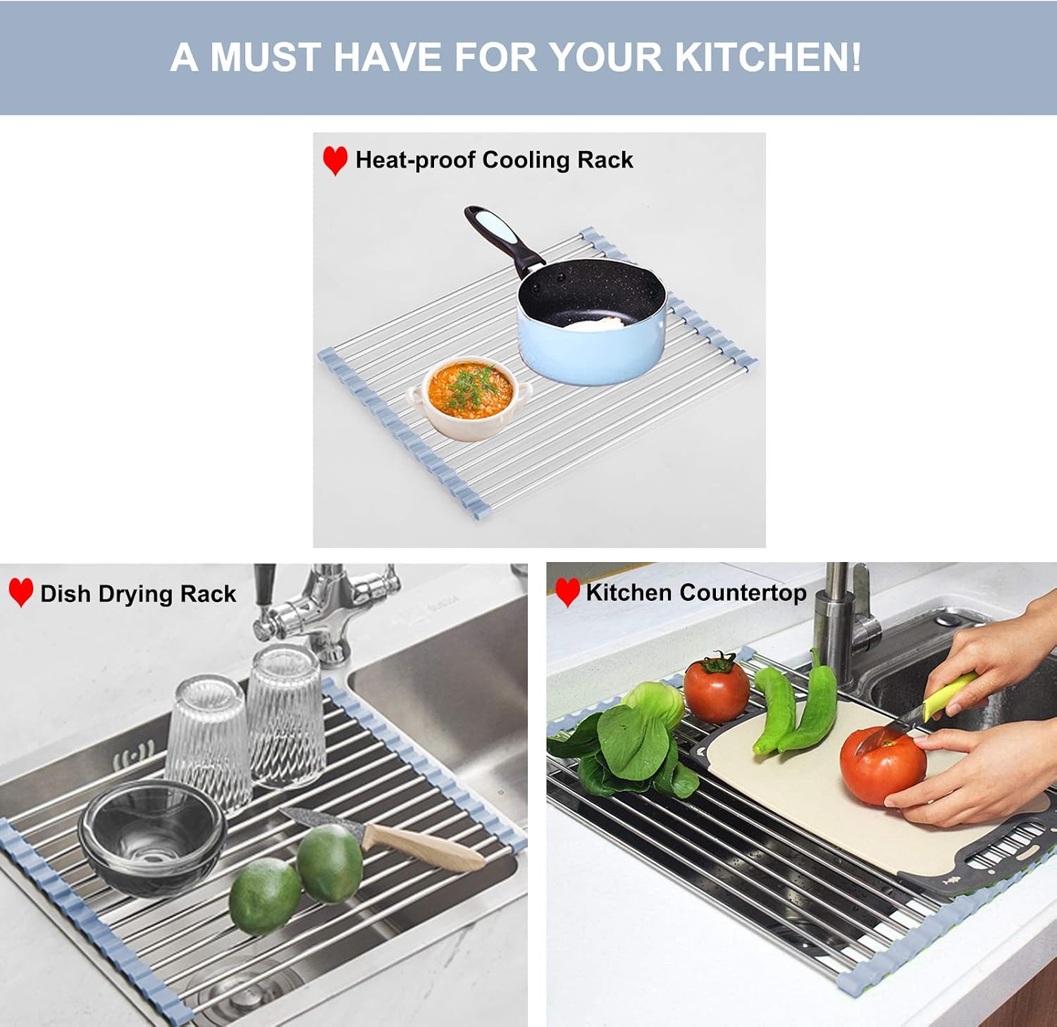 Over the Sink Dish Drying Rack